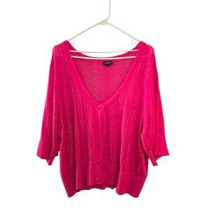 Plus Size Torrid Bright Pink Women's Cardigan, Size 4.